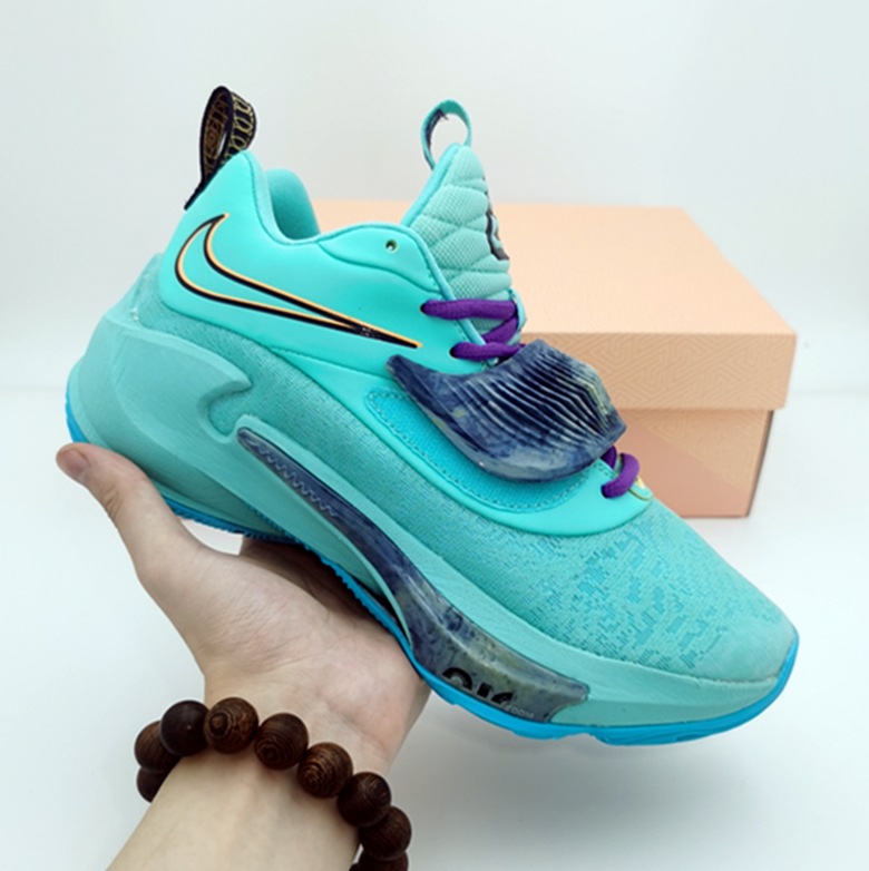 2022 Nike Freak 3 Jade Blue Purple Shoes